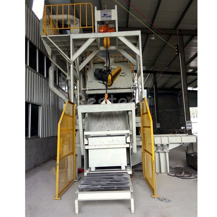 automatic rotary drum shot blasting machine5